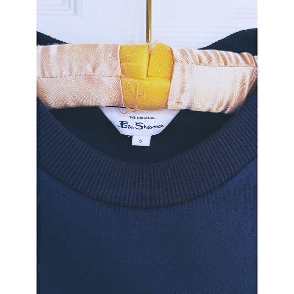 Ben Sherman Men’s Crewneck Pullover Sweatshirt Small Navy Blue Classic - Picture 4 of 7